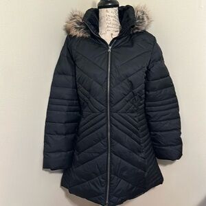 Lands End Insulated Black Winter Jacket Large